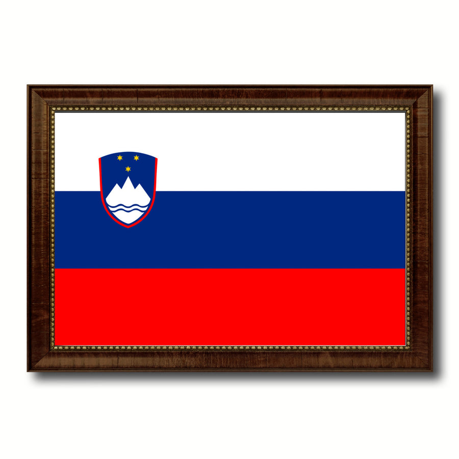 Slovenia Country Flag Canvas Print with Picture Frame  Gifts Wall Image 1