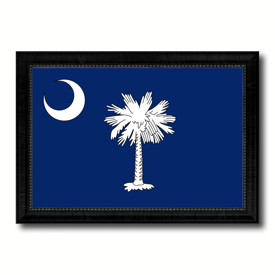 South Carolina State Flag Canvas Print with Picture Frame Gift Ideas  Wall Art Decoration Image 1