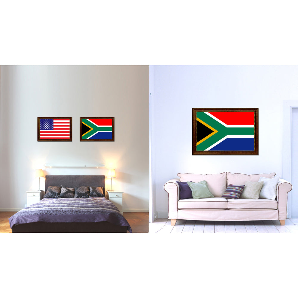 South Africa Country Flag Canvas Print with Picture Frame  Gifts Wall Image 2