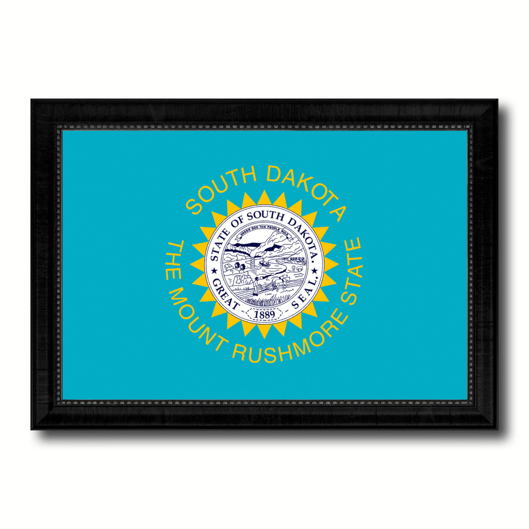 South Dakota State Flag Canvas Print with Picture Frame Gift Ideas  Wall Art Decoration Image 1