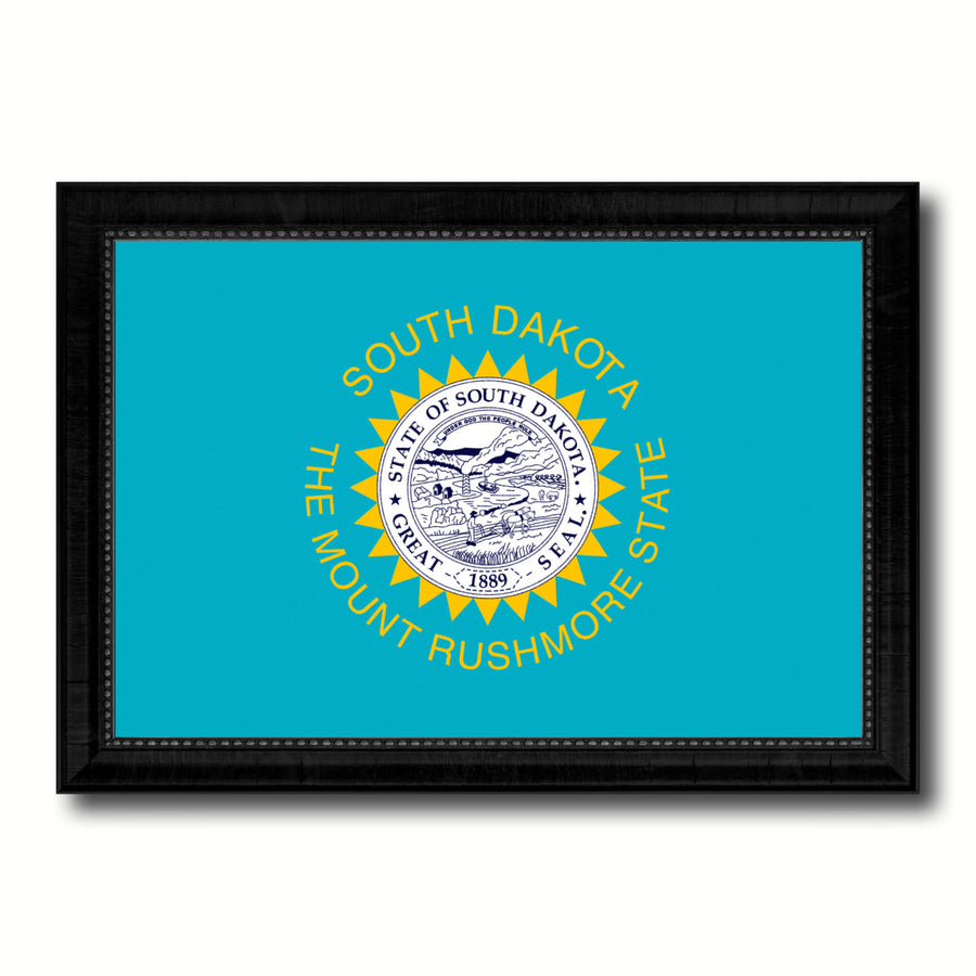 South Dakota State Flag Canvas Print with Picture Frame Gift Ideas  Wall Art Decoration Image 1