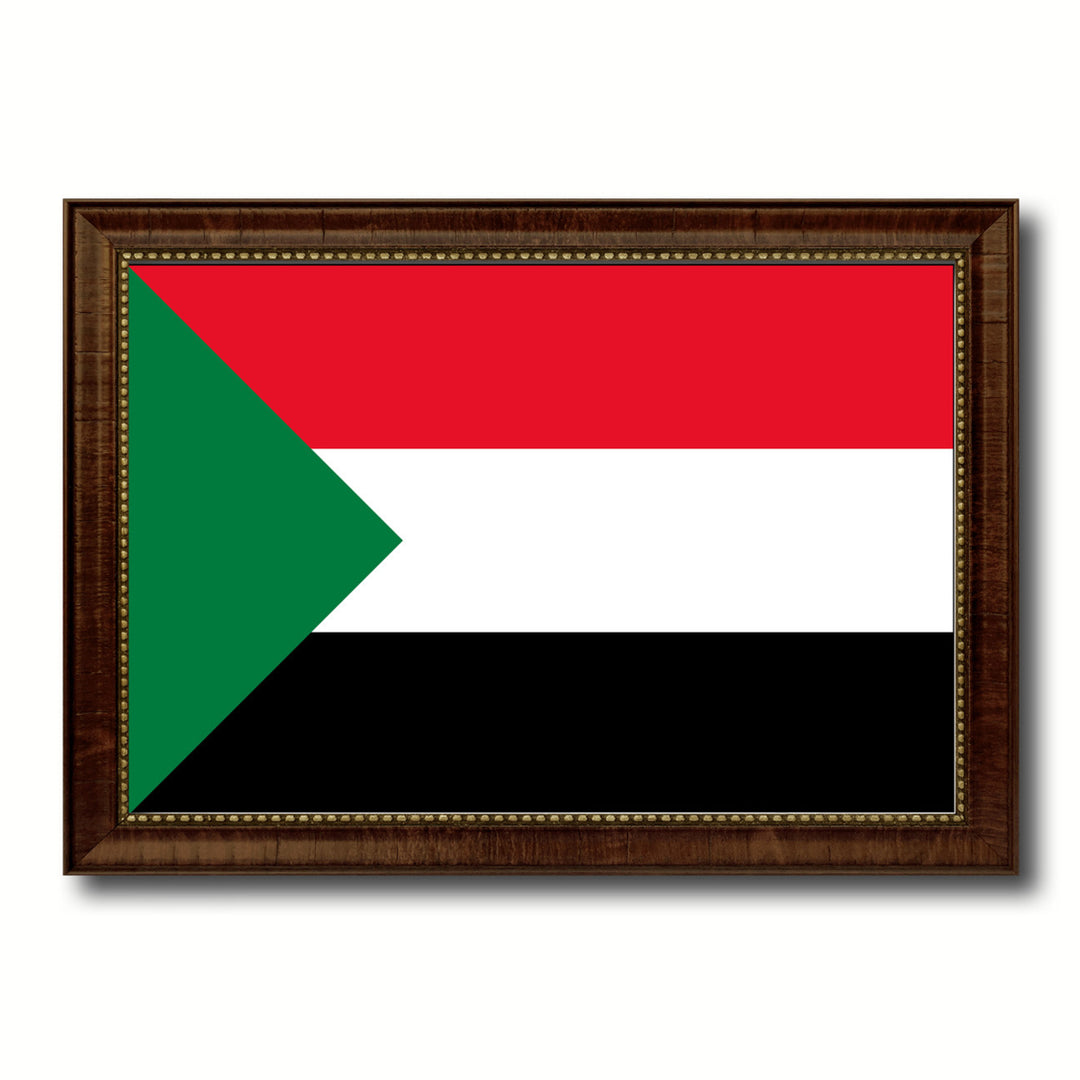 Sudan Country Flag Canvas Print with Picture Frame  Gifts Wall Image 1