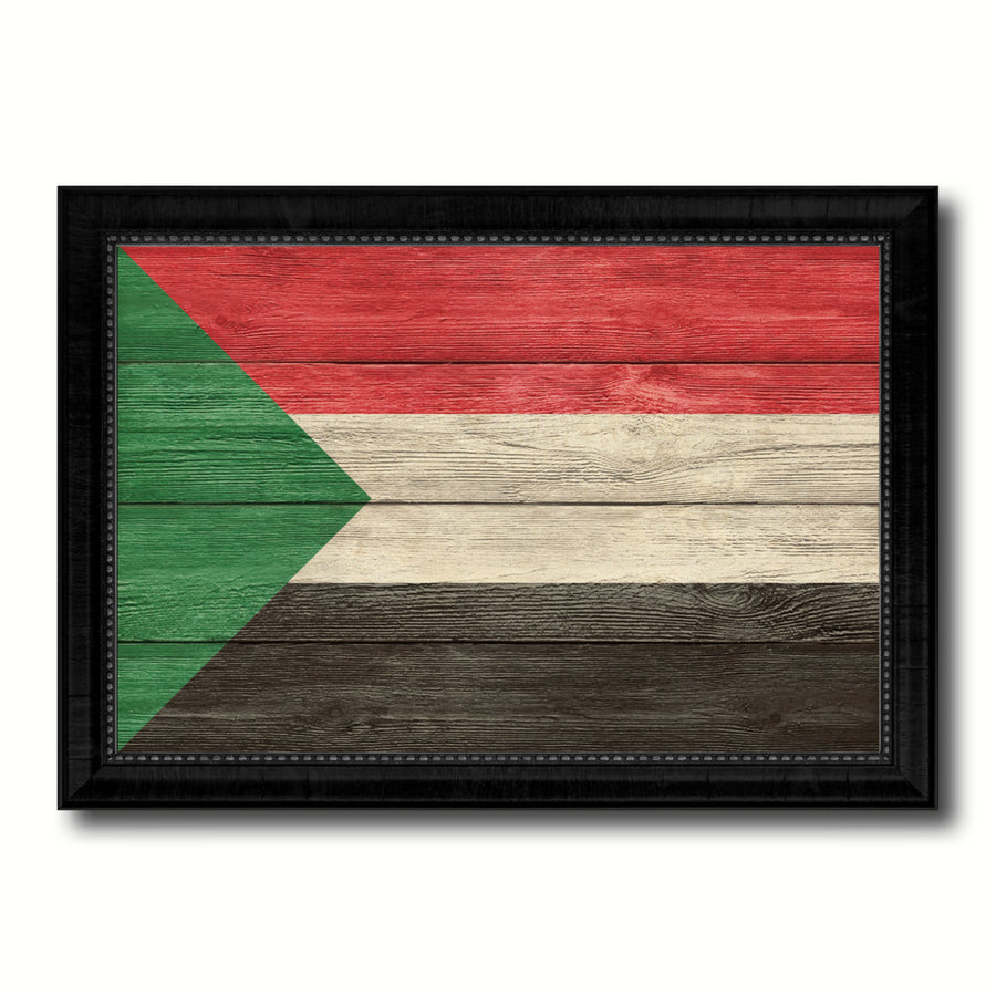 Sudan Country Flag Texture Canvas Print with Picture Frame  Wall Art Gift Ideas Image 1