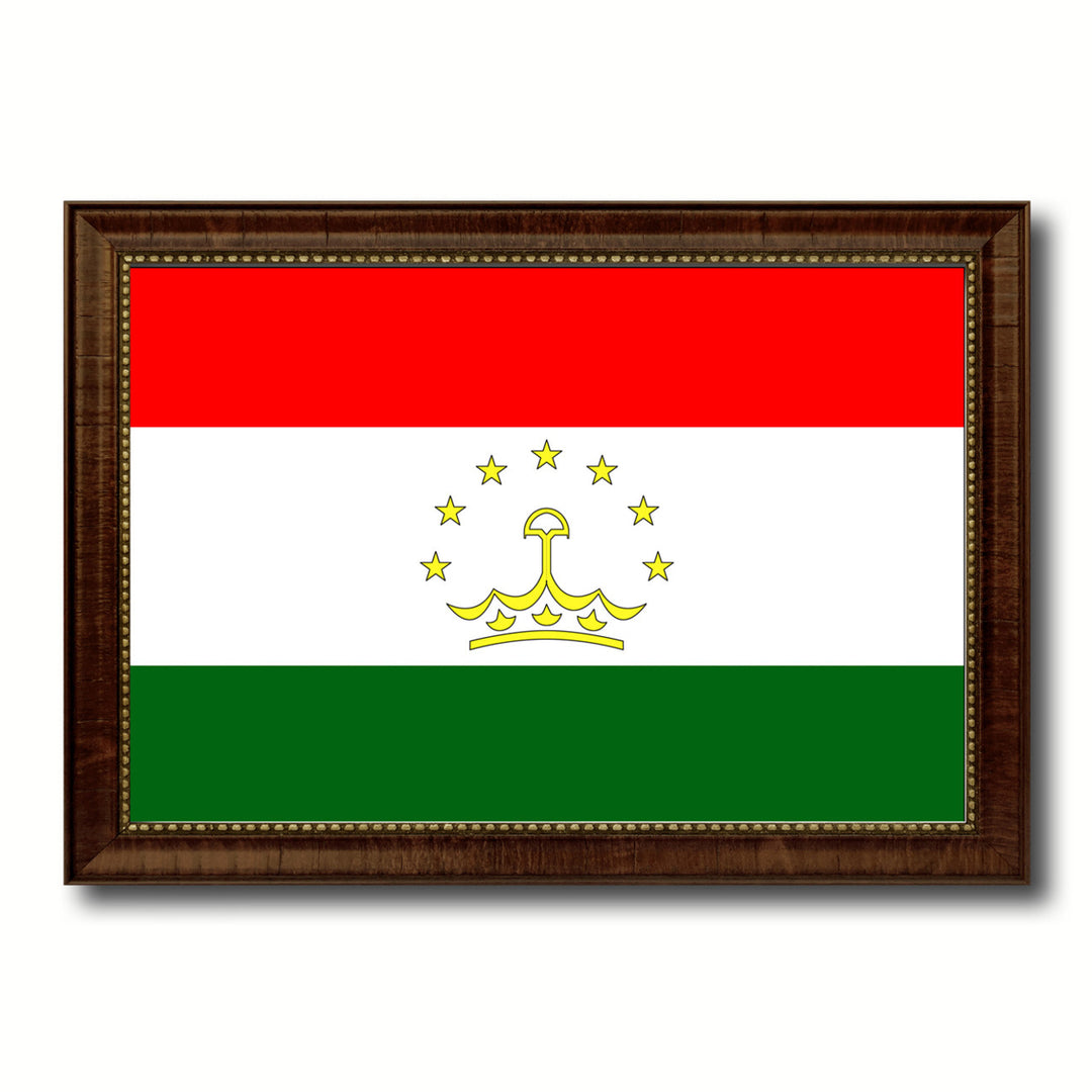 Tajikistan Country Flag Canvas Print with Picture Frame  Gifts Wall Image 1