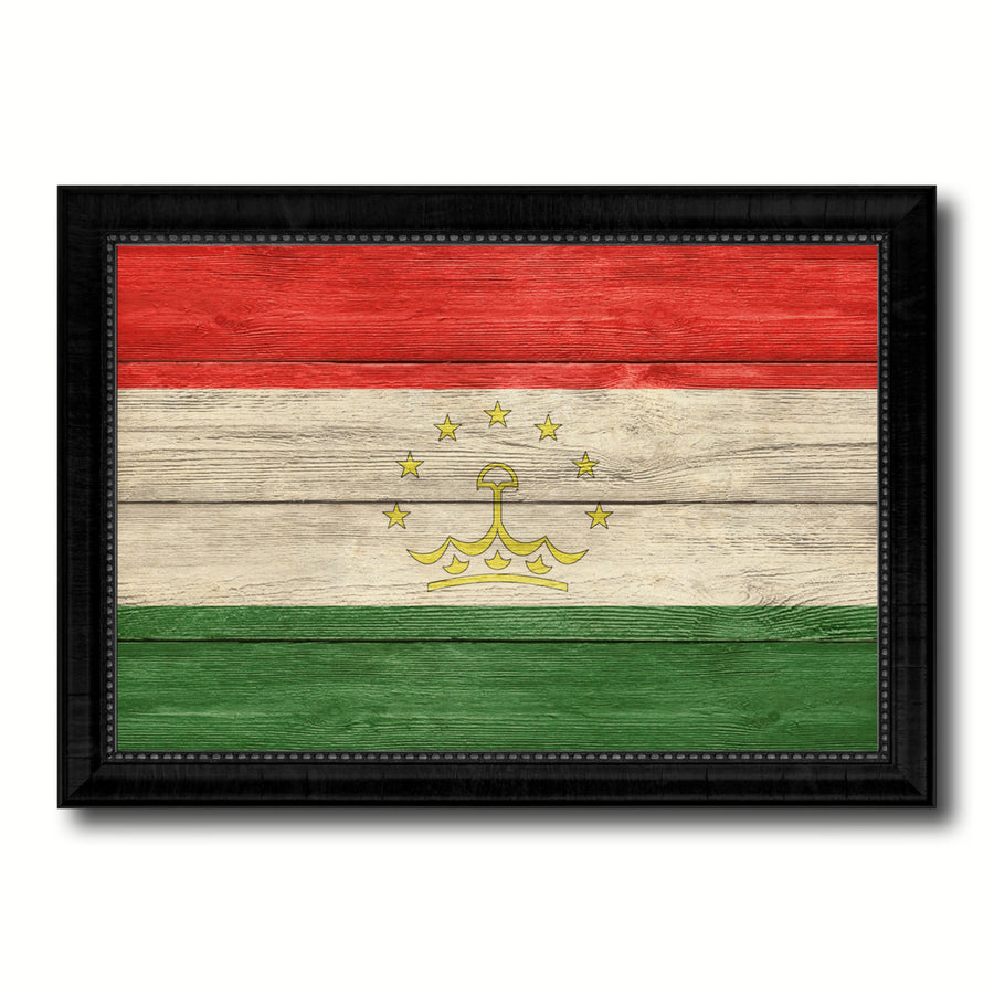 Tajikistan Country Flag Texture Canvas Print with Picture Frame  Wall Art Gift Ideas Image 1