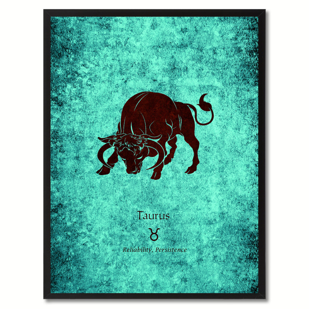Taurus Horoscope Astrology Canvas Print with Picture Frame  Wall Art Gift Image 1