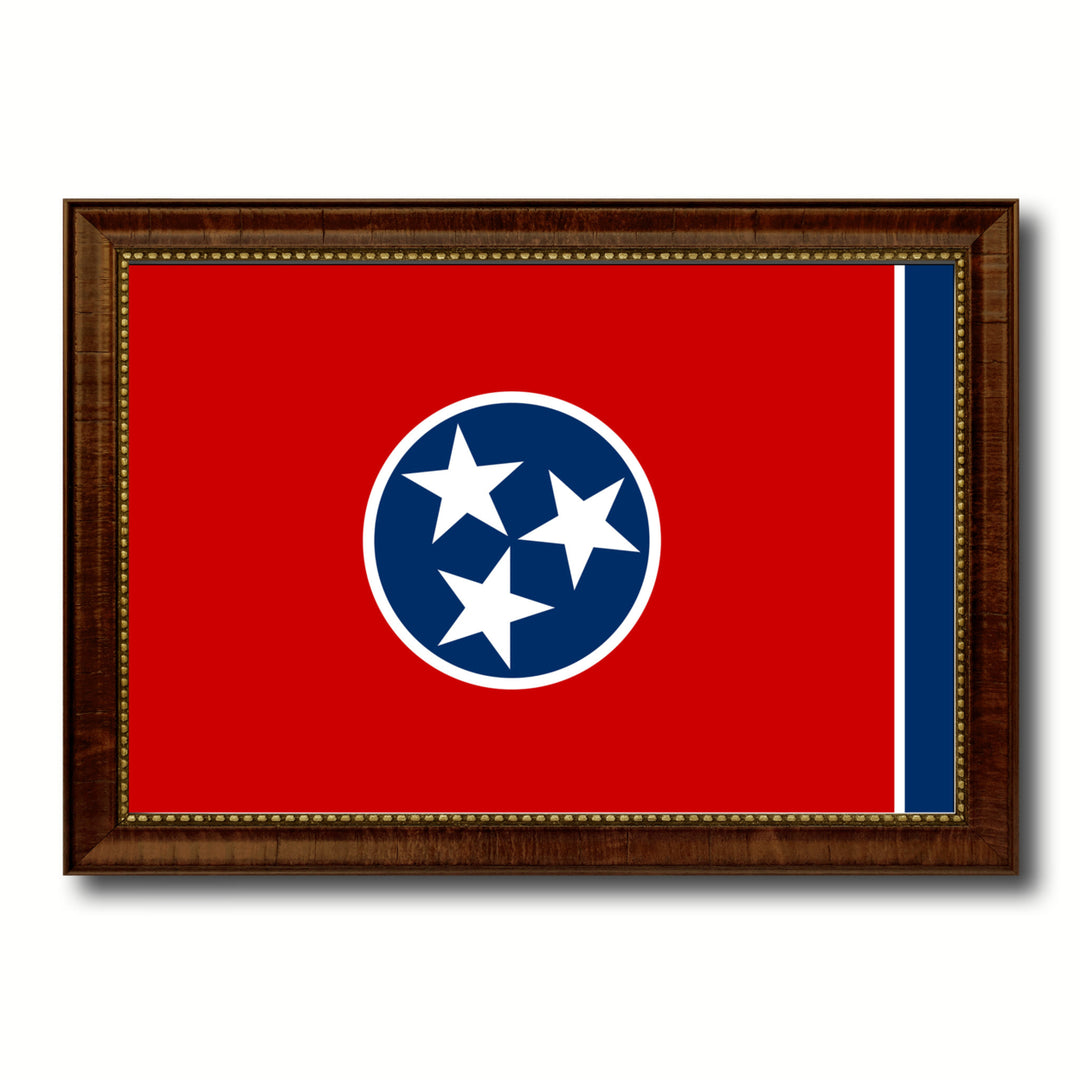 Tennessee State Flag Canvas Print with Picture Frame  Wall Art Gift Image 1