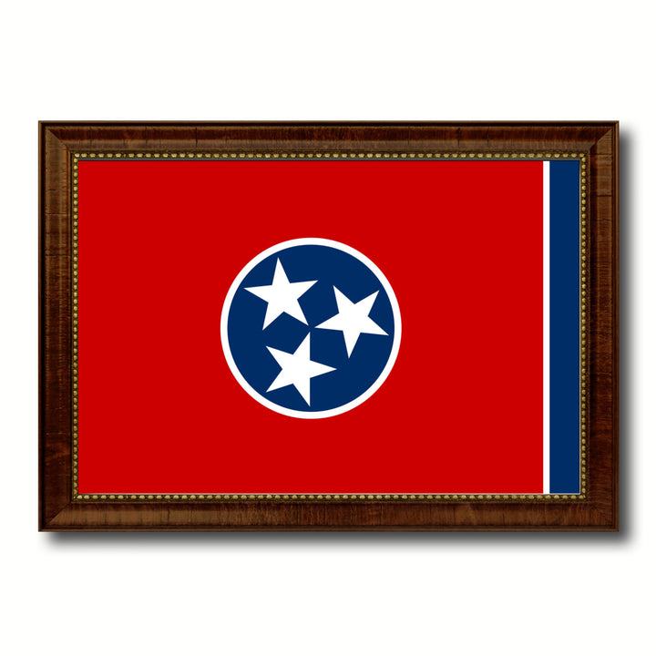 Tennessee State Flag Canvas Print with Picture Frame  Wall Art Gift Image 1