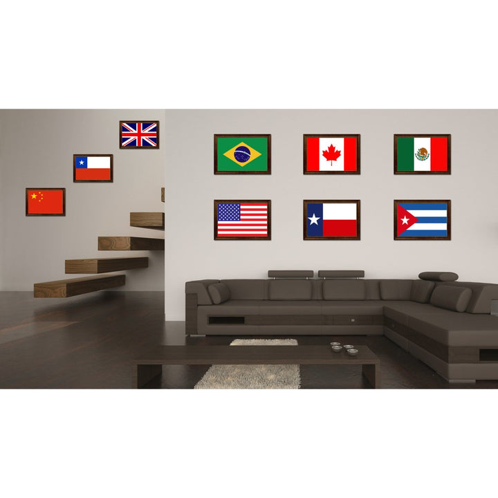 Texas State Flag Canvas Print with Picture Frame  Wall Art Gift Image 3