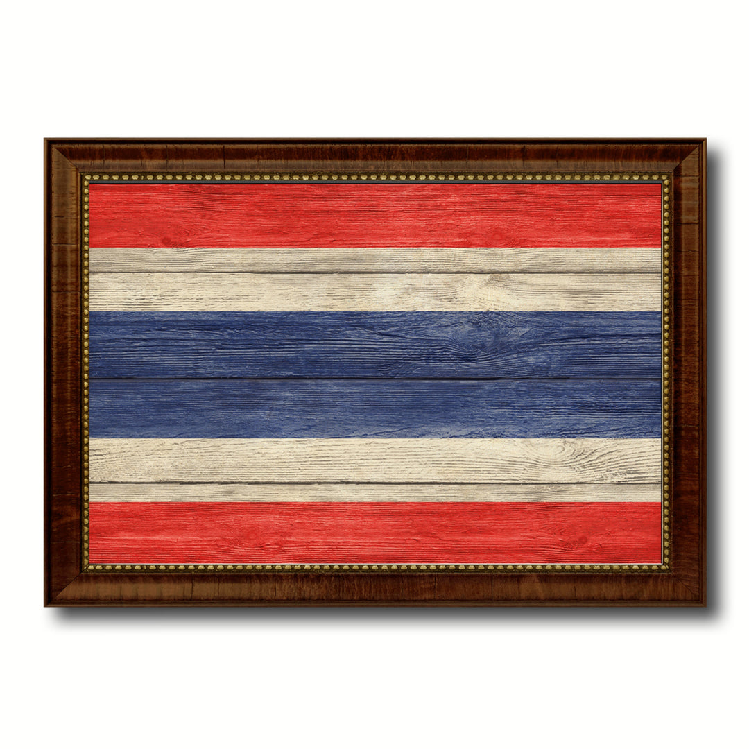 Thailand Country Flag Texture Canvas Print with Custom Frame  Gift Ideas Wall Decoration Image 1