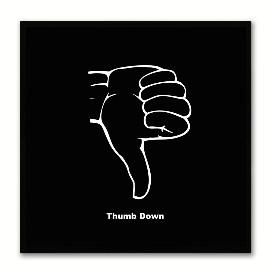 Thumbs Down Social Media Icon Canvas Print with Picture Frame Wall Art Image 1