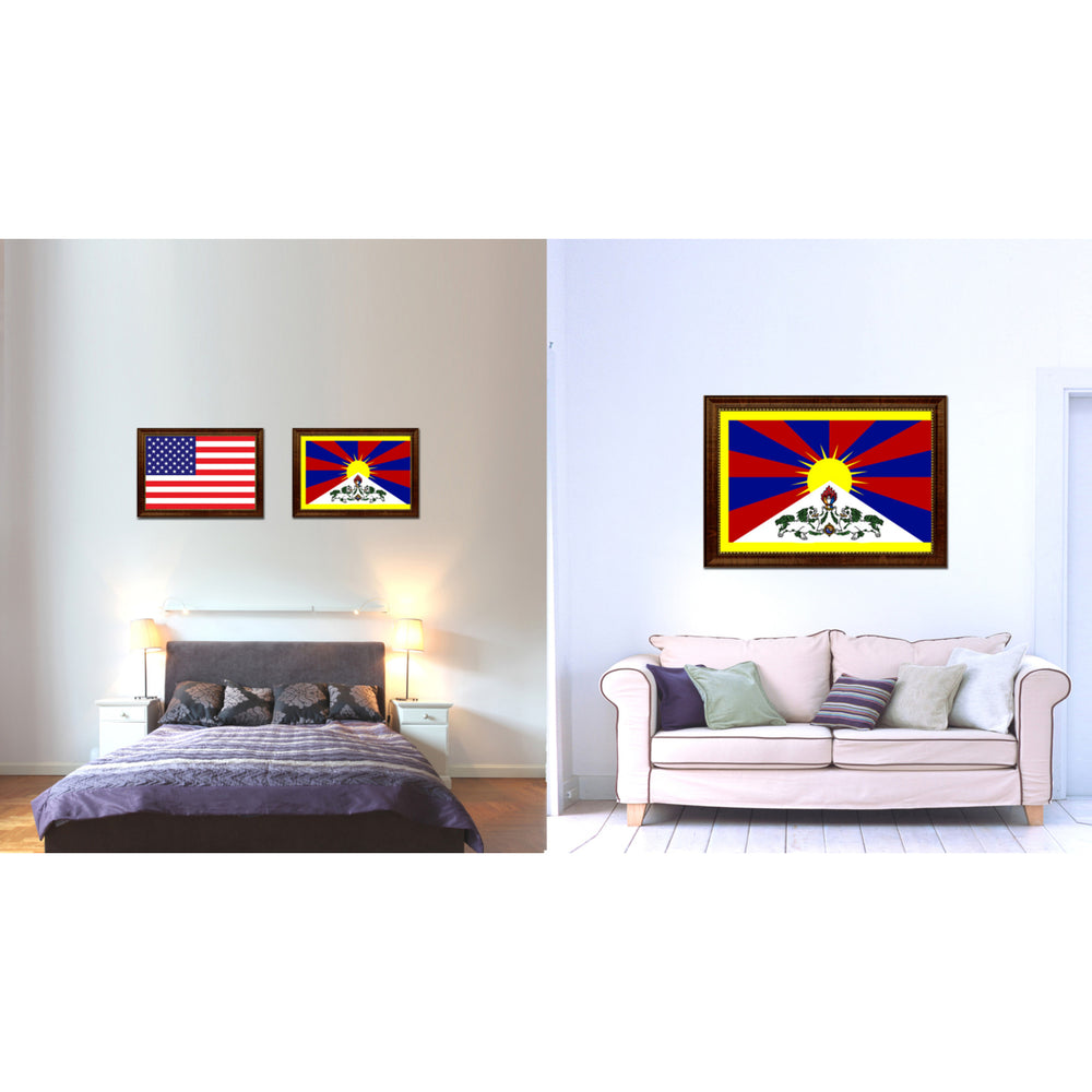 Tibet Country Flag Canvas Print with Picture Frame  Gifts Wall Image 2