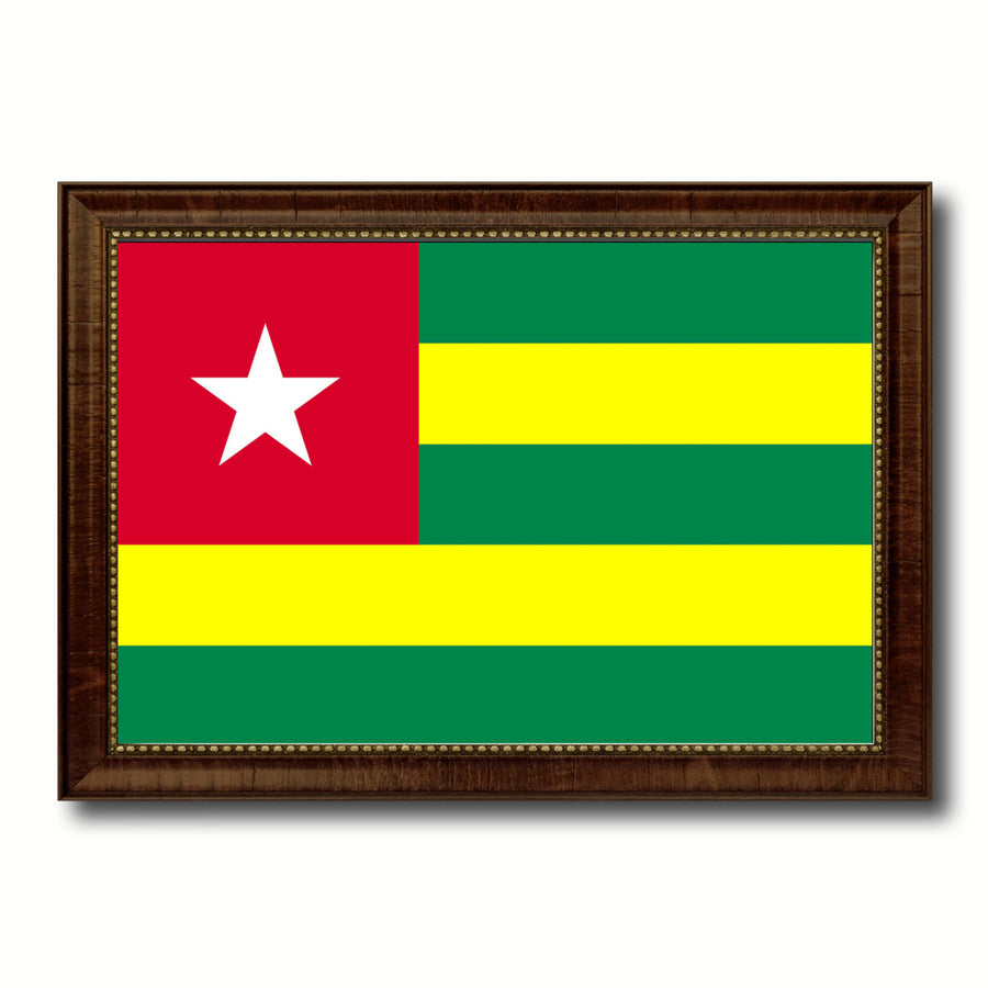 Togo Country Flag Canvas Print with Picture Frame  Gifts Wall Image 1