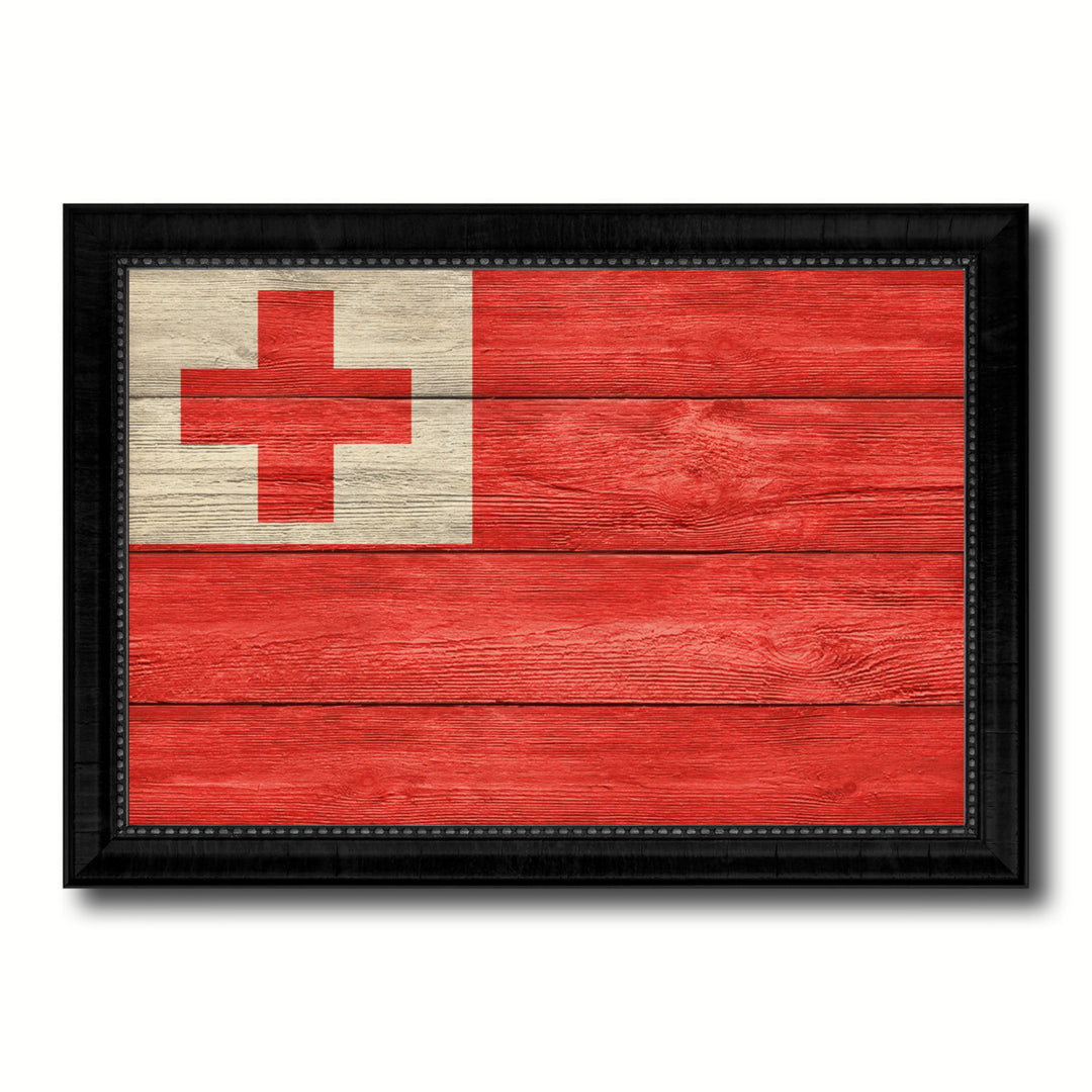 Tonga Country Flag Texture Canvas Print with Picture Frame  Wall Art Gift Ideas Image 1