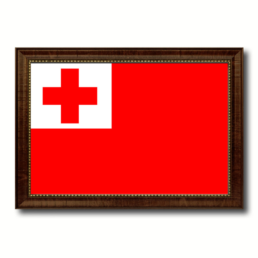 Tonga Country Flag Canvas Print with Picture Frame  Gifts Wall Image 1