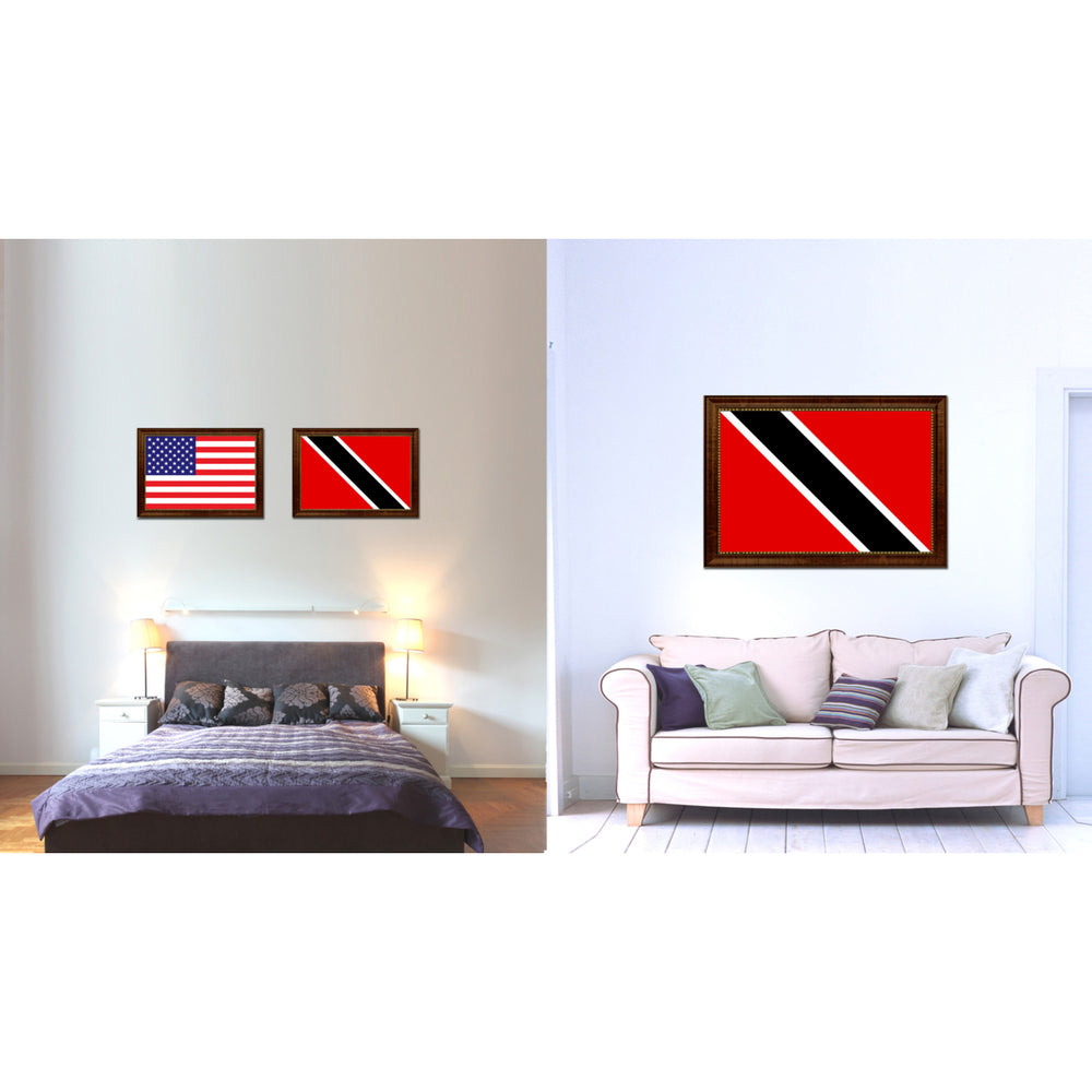 Trinidad and Tobago Country Flag Canvas Print with Picture Frame  Gifts Wall Image 2