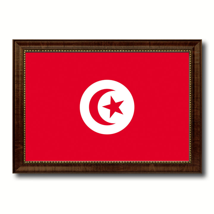 Tunisia Country Flag Canvas Print with Picture Frame  Gifts Wall Image 1