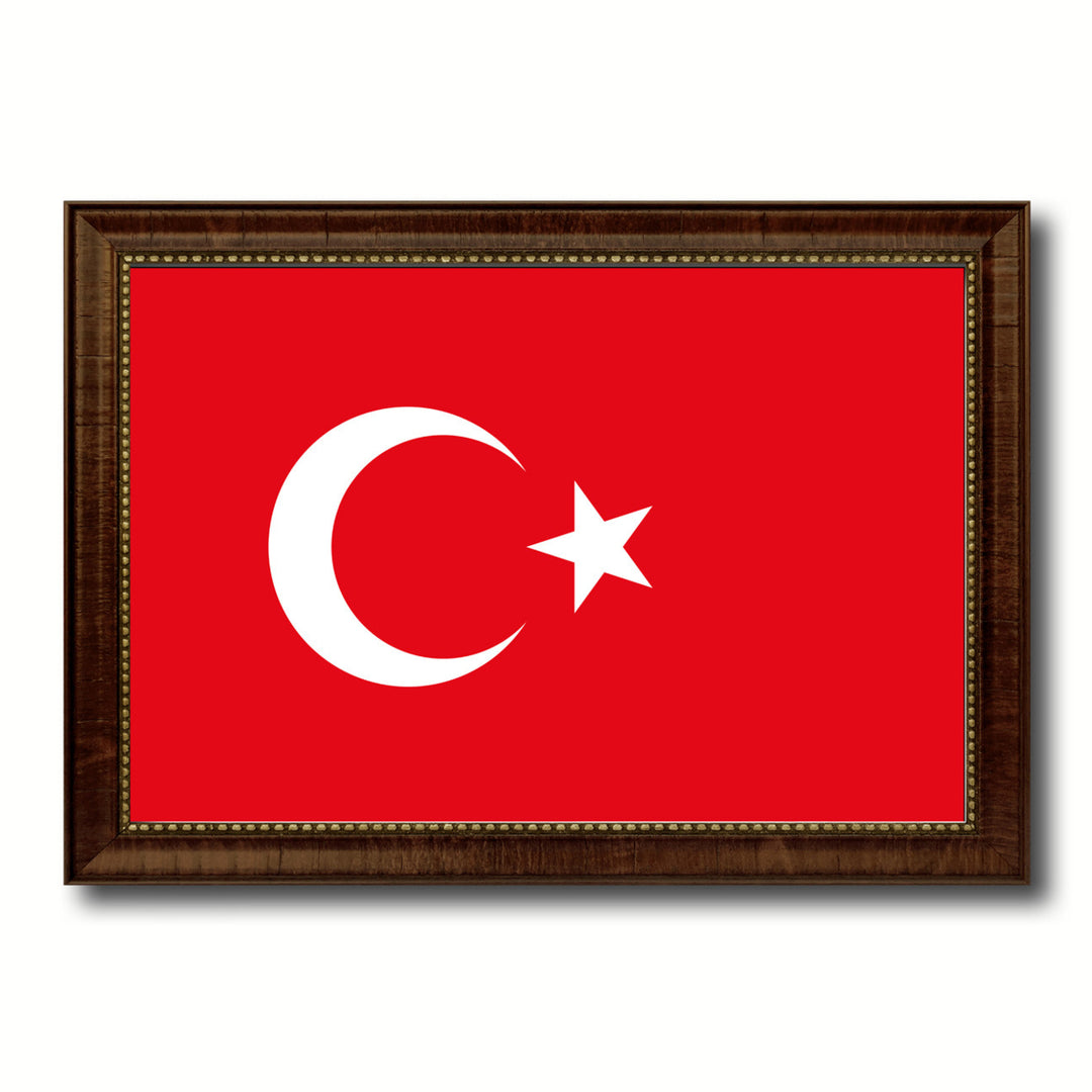 Turkey Country Flag Canvas Print with Picture Frame  Gifts Wall Image 1