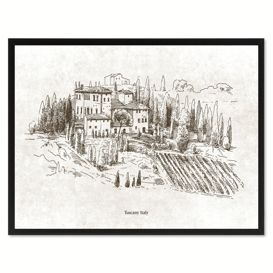 Tuscany Italy Winery Canvas Print Pictures Frame  Wall Art Gifts Image 1