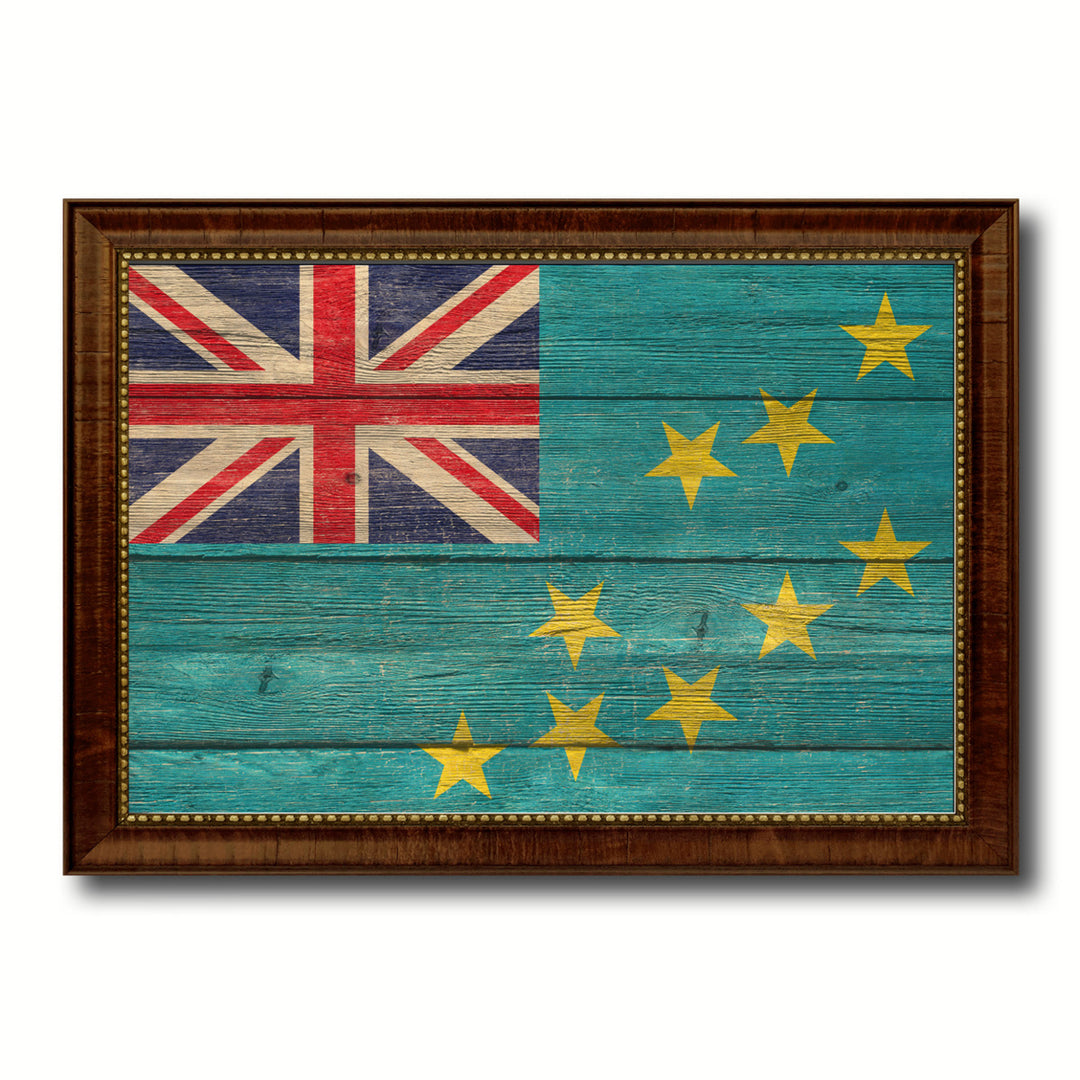 Tuvalu Country Flag Texture Canvas Print with Custom Frame  Gift Ideas Wall Decoration Image 1
