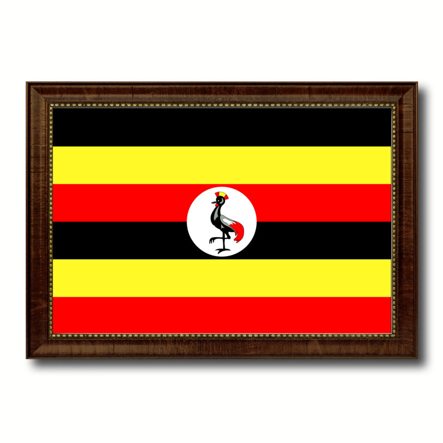 Uganda Country Flag Canvas Print with Picture Frame  Gifts Wall Image 1