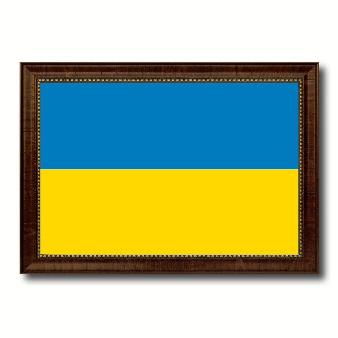 Ukraine Country Flag Canvas Print with Picture Frame  Gifts Wall Image 1