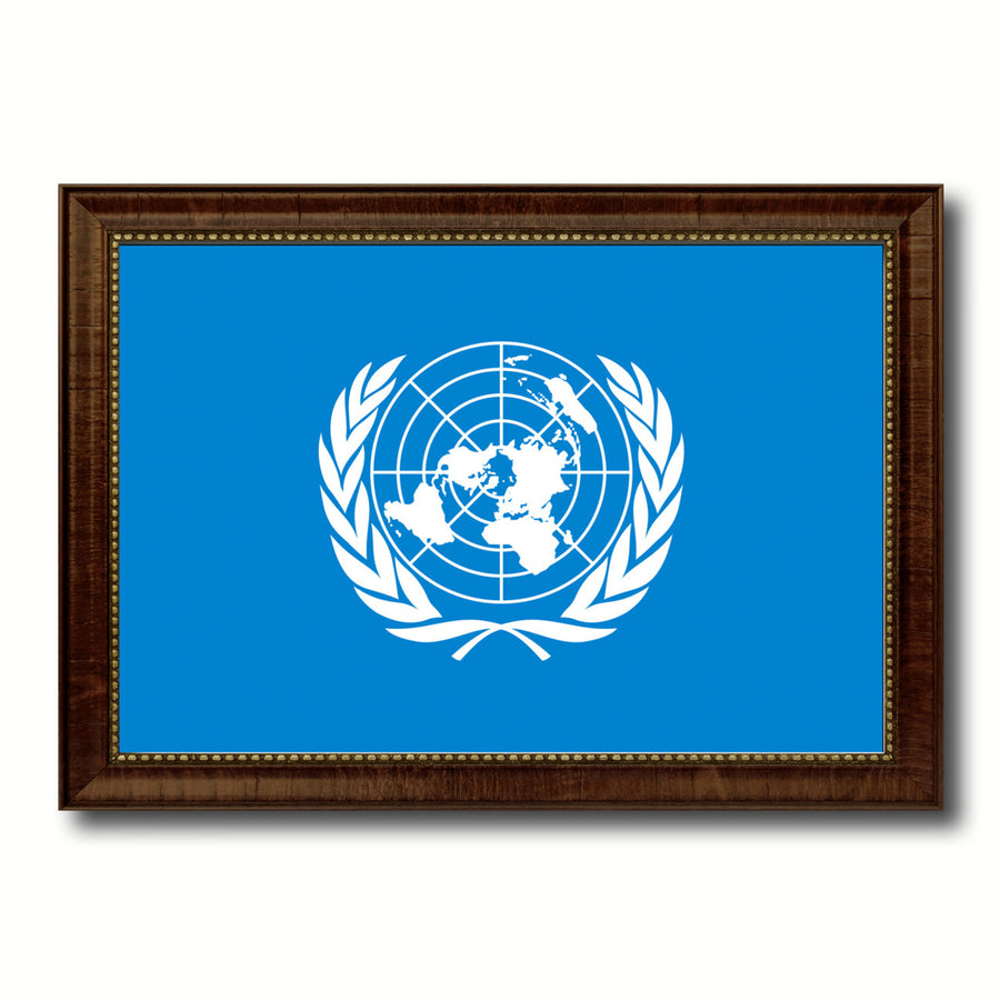 UN Country Flag Canvas Print with Picture Frame  Gifts Wall Image 1