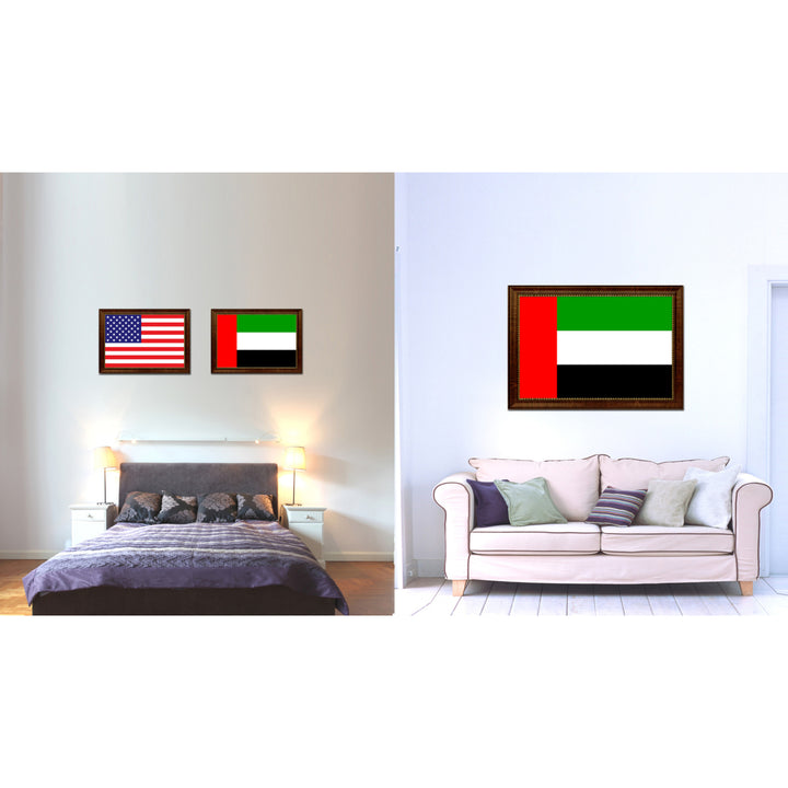 United Arab Emirates Country Flag Canvas Print with Picture Frame  Gifts Wall Image 2