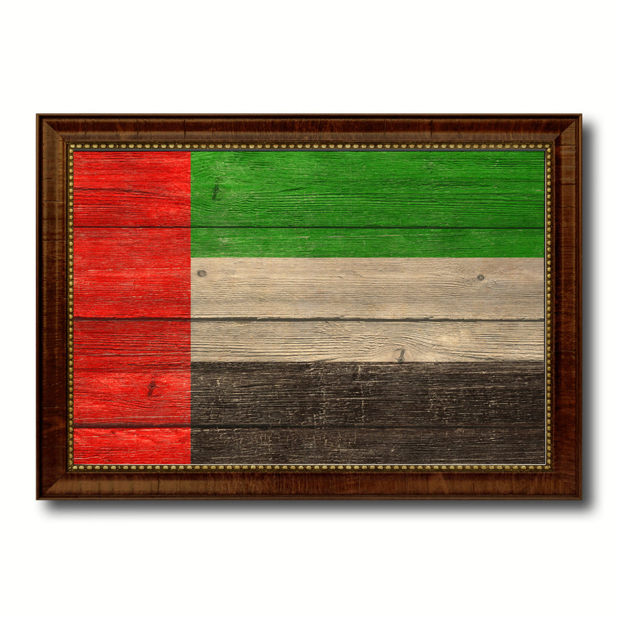 United Arab Emirates Country Flag Texture Canvas Print with Custom Frame  Gift Ideas Wall Decoration Image 1