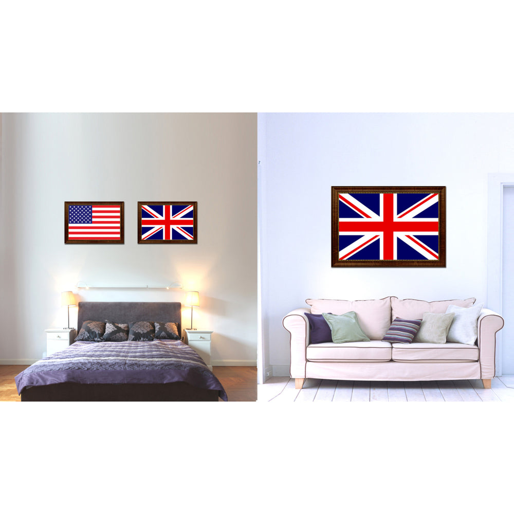 United Kingdom Country Flag Canvas Print with Picture Frame  Gifts Wall Image 2