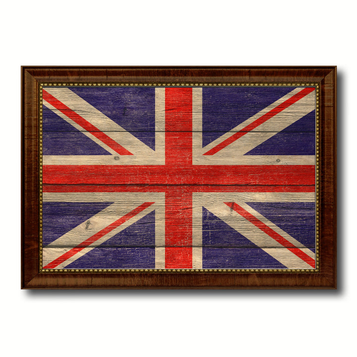 United Kingdom Country Flag Texture Canvas Print with Custom Frame  Gift Ideas Wall Decoration Image 1