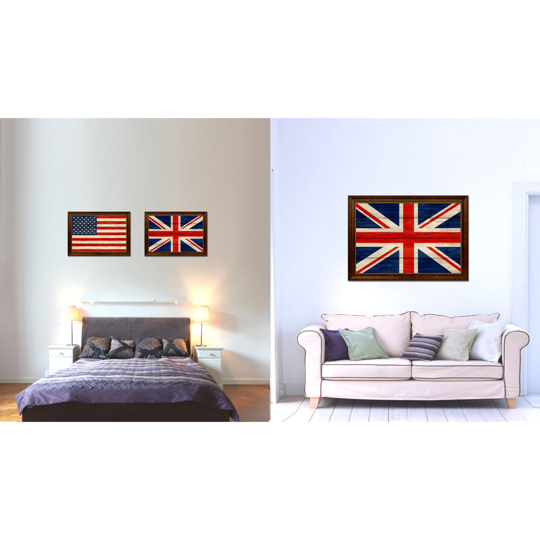 United Kingdom Country Flag Texture Canvas Print with Custom Frame  Gift Ideas Wall Decoration Image 2