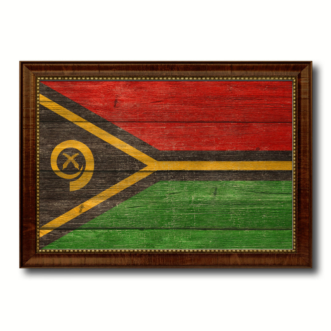 Vanuatu Country Flag Texture Canvas Print with Custom Frame  Gift Ideas Wall Decoration Image 1