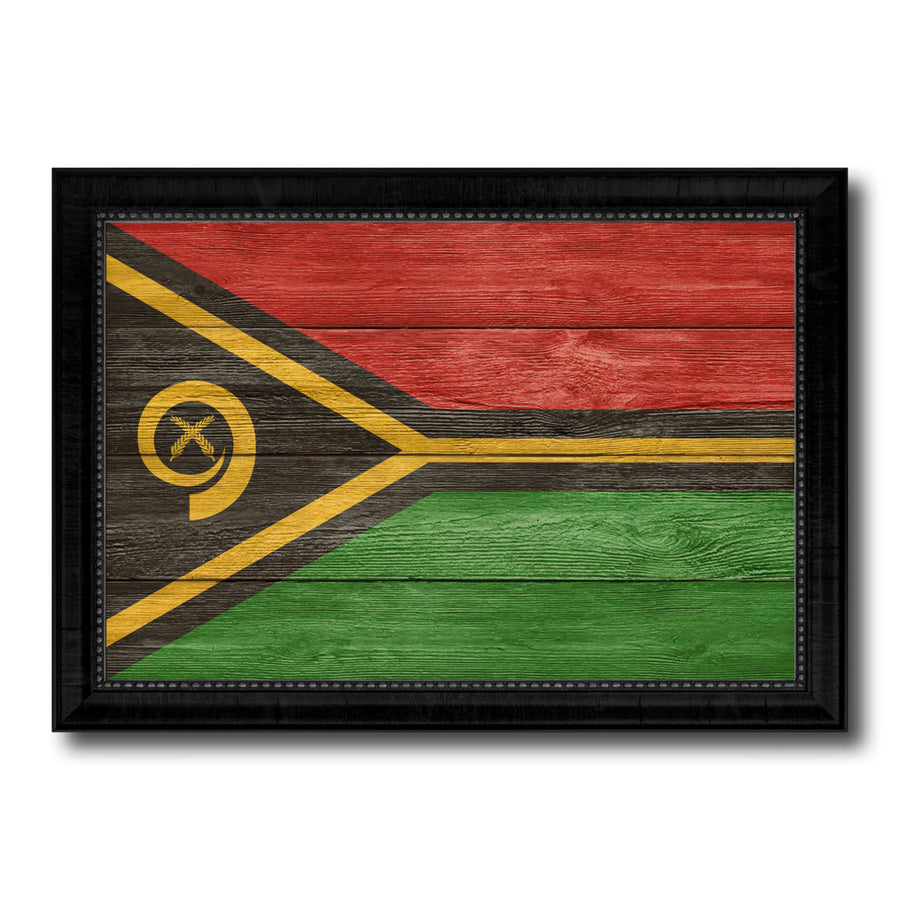 Vanuatu Country Flag Texture Canvas Print with Picture Frame  Wall Art Gift Ideas Image 1