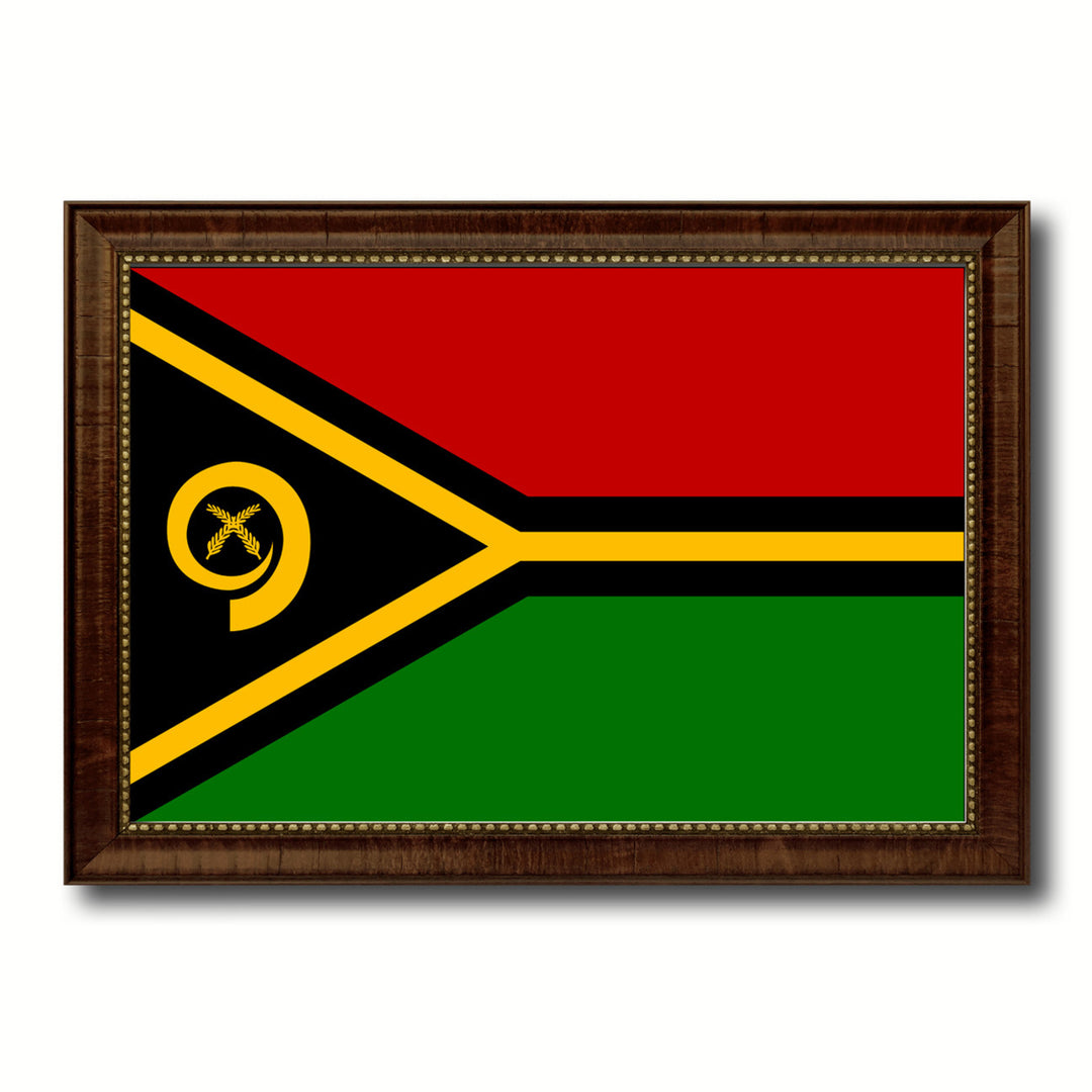 Vanuatu Country Flag Canvas Print with Picture Frame  Gifts Wall Image 1