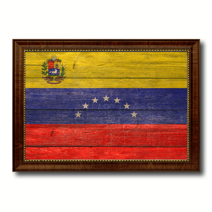Venezuela Country Flag Texture Canvas Print with Custom Frame  Gift Ideas Wall Decoration Image 1