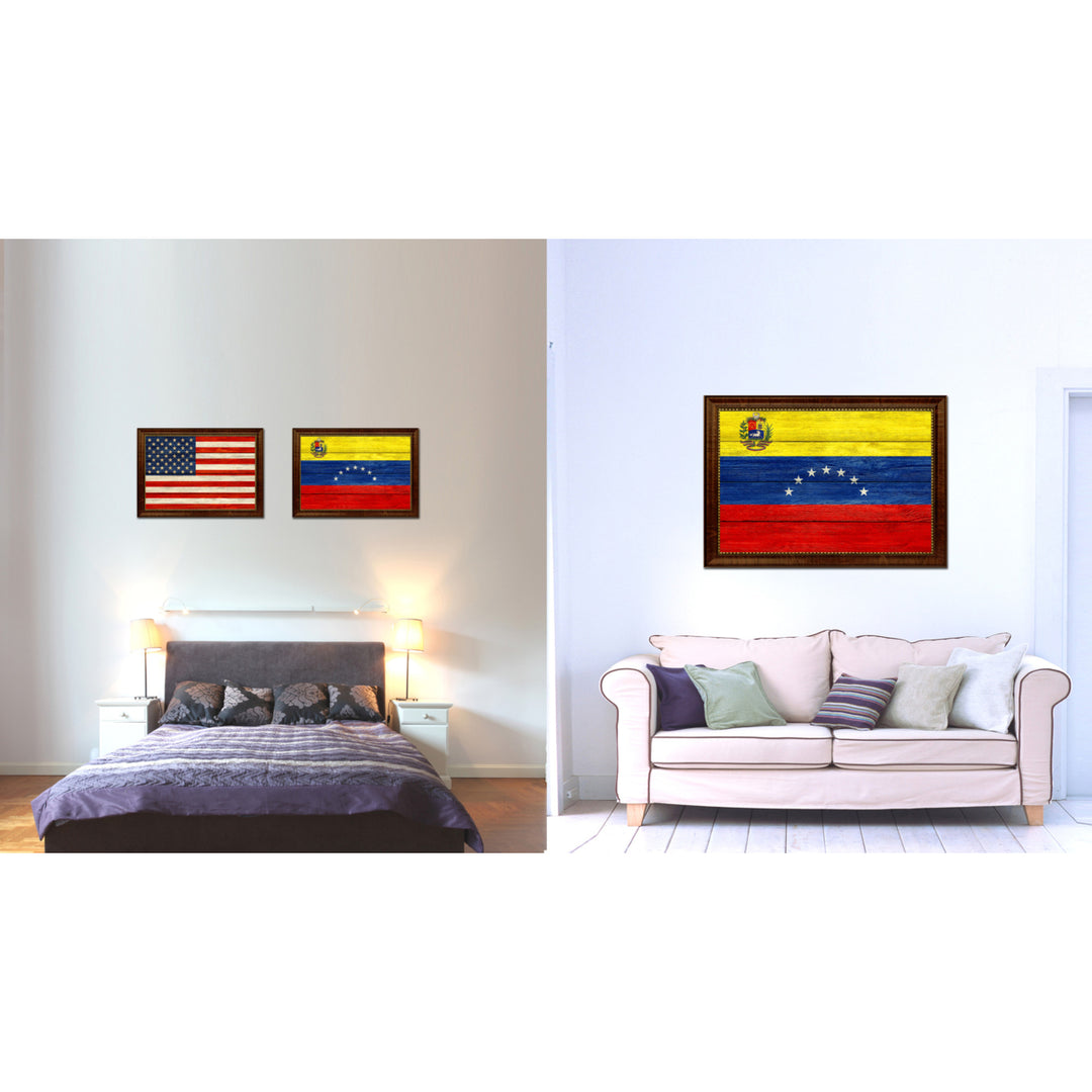 Venezuela Country Flag Texture Canvas Print with Custom Frame  Gift Ideas Wall Decoration Image 2