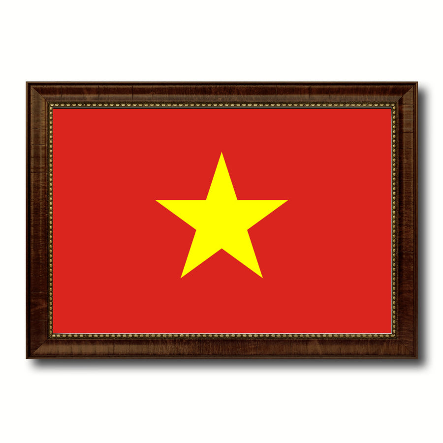 Vietnam Country Flag Canvas Print with Picture Frame  Gifts Wall Image 1