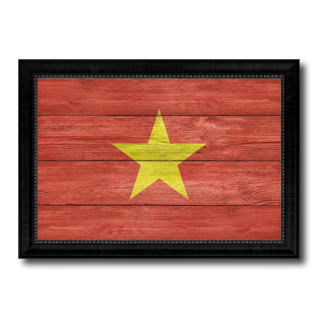 Vietnam Country Flag Texture Canvas Print with Picture Frame  Wall Art Gift Ideas Image 1