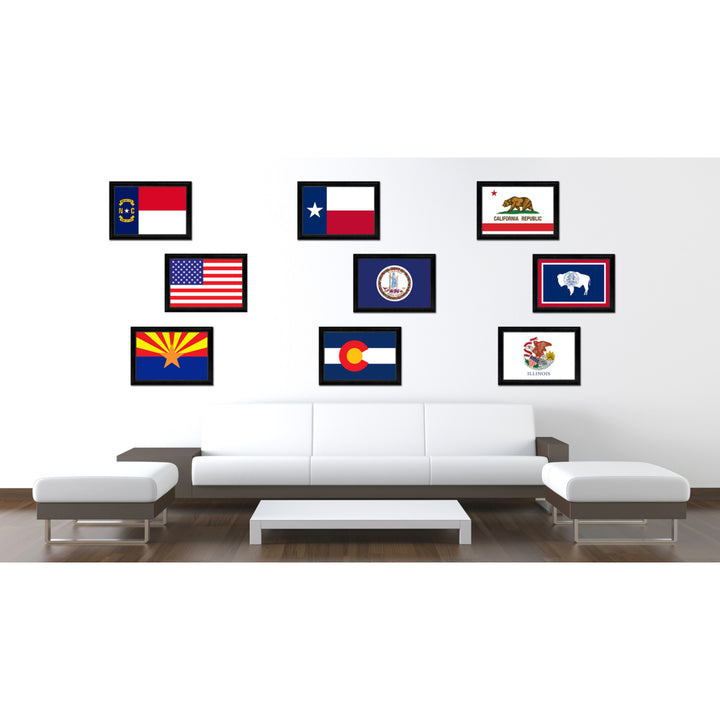 Virginia State Flag Canvas Print with Picture Frame Gift Ideas  Wall Art Decoration Image 3