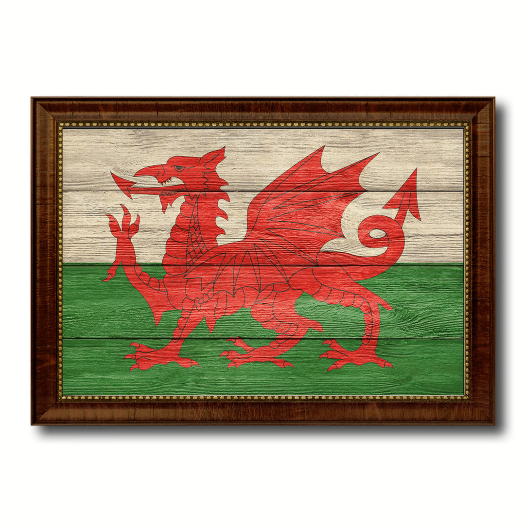 Wales Country Flag Texture Canvas Print with Custom Frame  Gift Ideas Wall Decoration Image 1