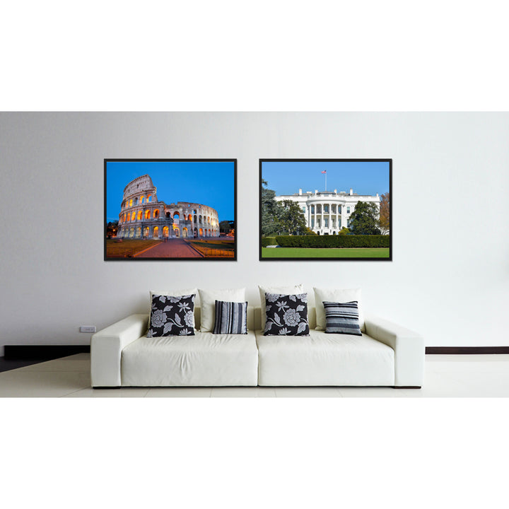 White House Washington DC Landscape Photo Canvas Print Pictures Frame  Wall Art Gifts Image 2