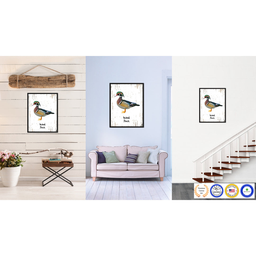 Wood Duck Bird Canvas Print with Black Picture Frame Gift Ideas  Wall Art Decoration 66031 Image 2