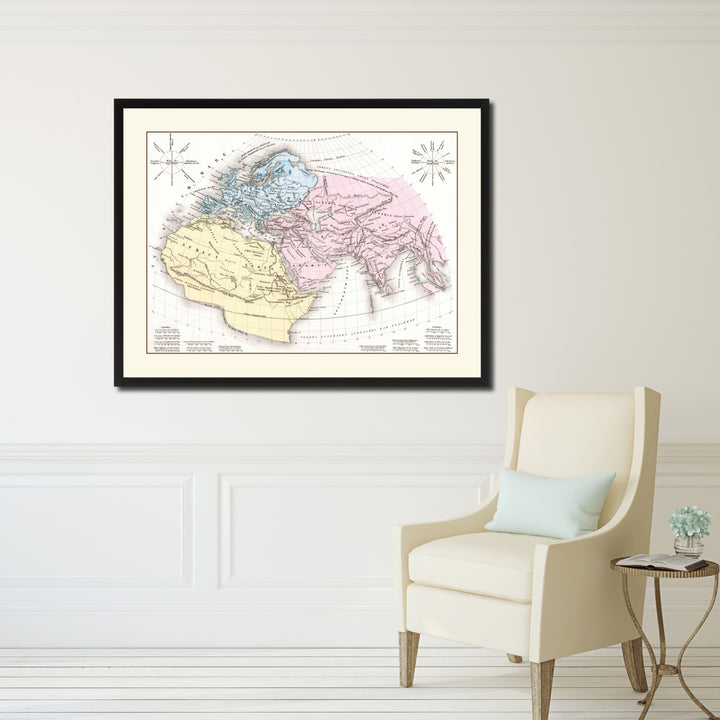 World In The Time Of Ptolomy Vintage Antique Map Wall Art  Gift Ideas Canvas Print Custom Picture Frame Image 5