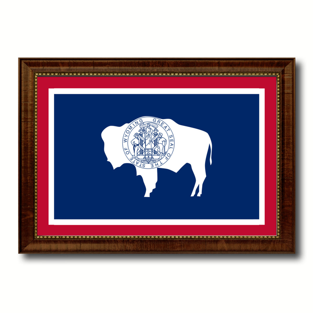 Wyoming State Flag Canvas Print with Picture Frame Gift Ideas  Wall Art Decoration 6163 Image 1