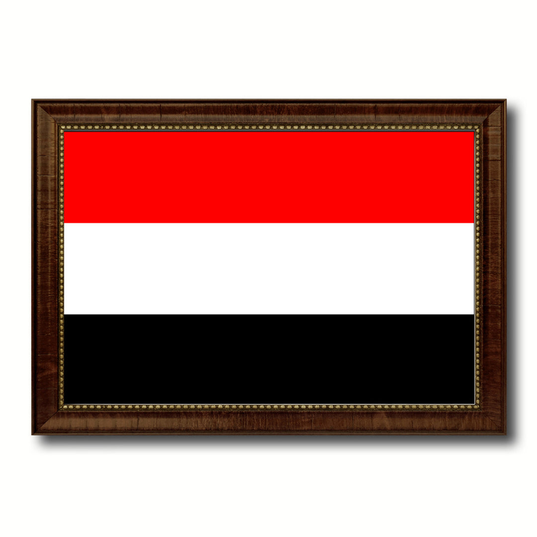 Yemen Country Flag Canvas Print with Picture Frame  Gifts Wall Image 1