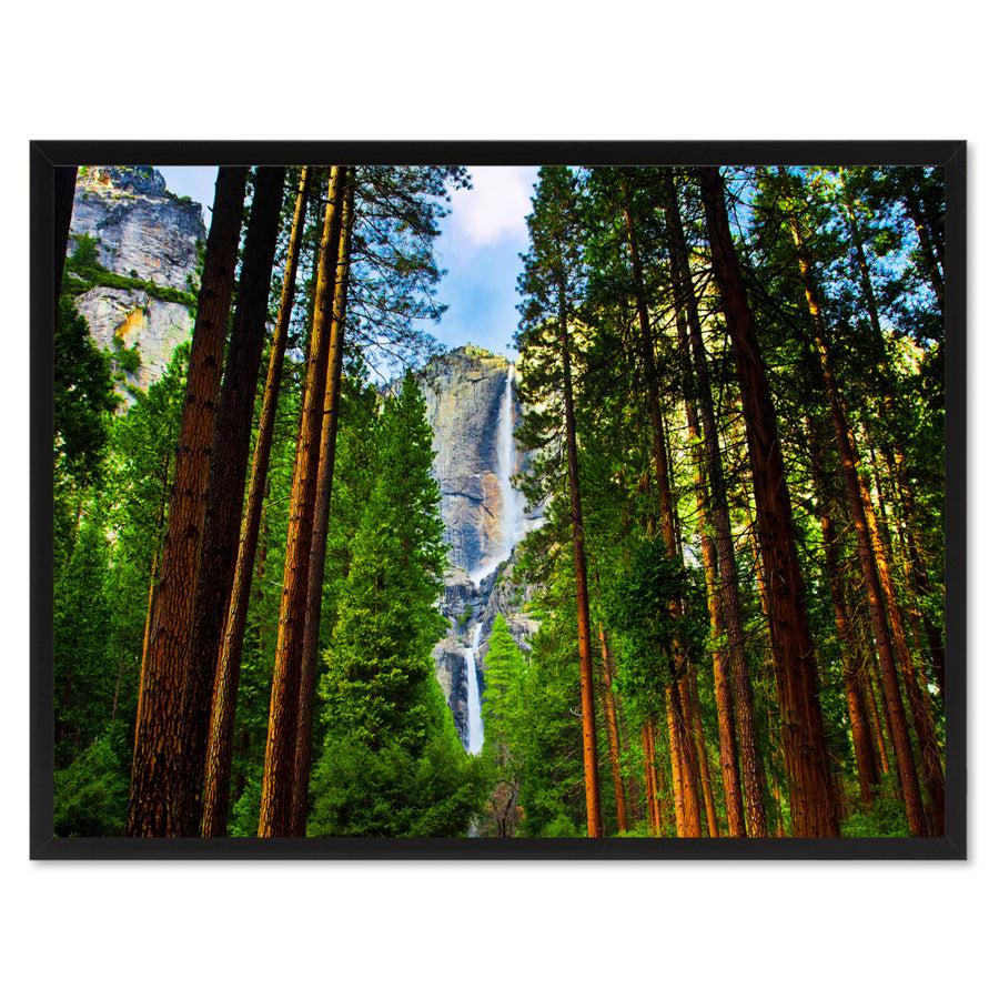 Yosemite Waterfalls Landscape Photo Canvas Print Pictures Frame  Wall Art Gifts Image 1