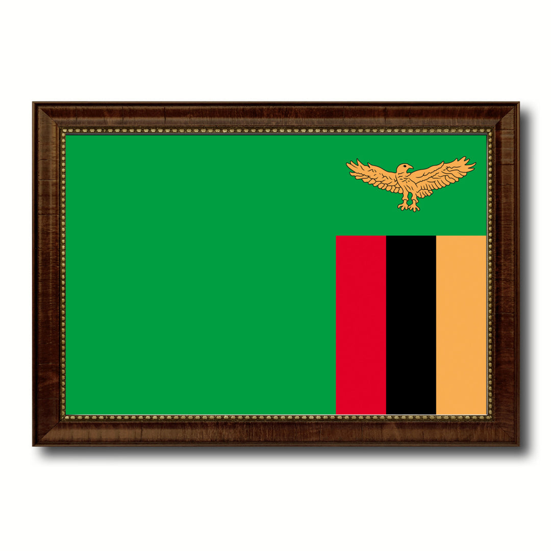 Zambia Country Flag Canvas Print with Picture Frame  Gifts Wall Image 1