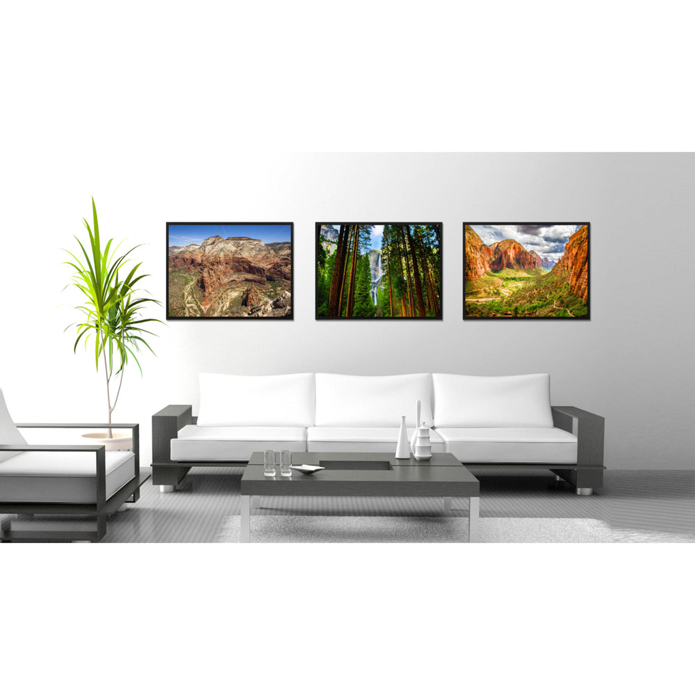 Zion National Park Landscape Photo Canvas Print Pictures Frame  Wall Art Gifts Image 2