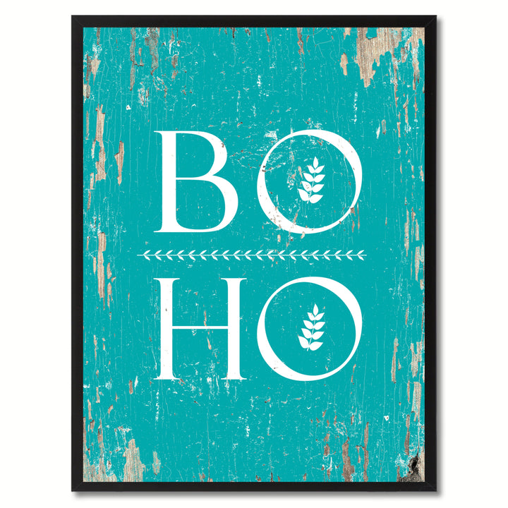 Boho Saying Canvas Print with Picture Frame  Wall Art Gifts Image 1